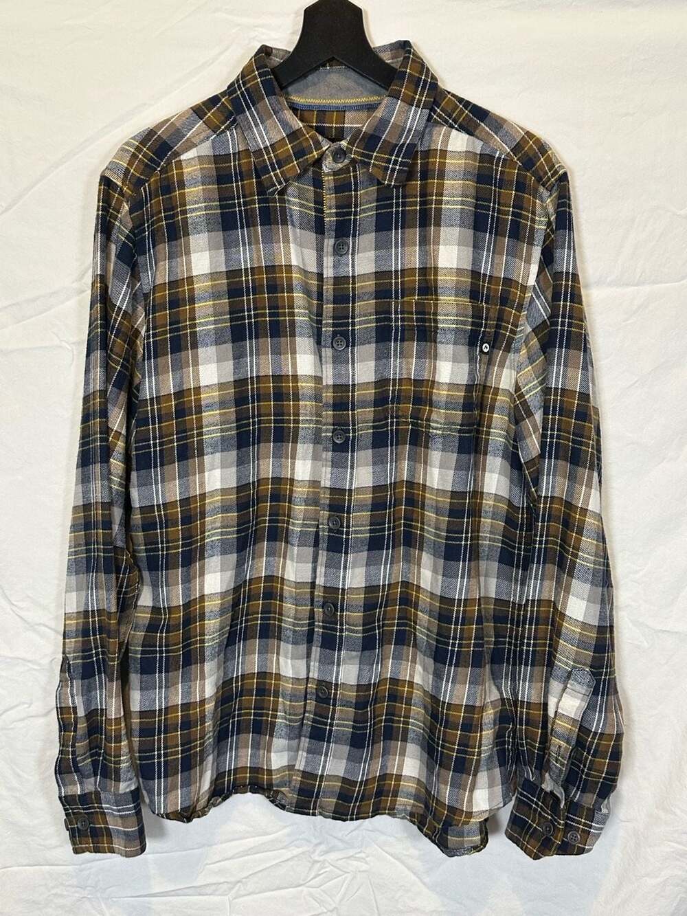 Marmot Flannel Shirt Size S Plaid Long Sleeve Button Up